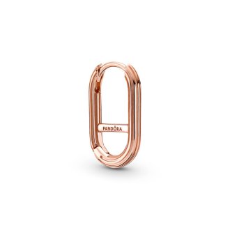 14k Rose gold-plated hoop link earring