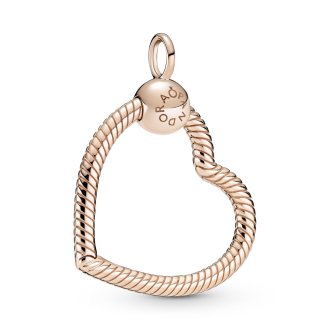 Heart 14k rose gold-plated O pendant