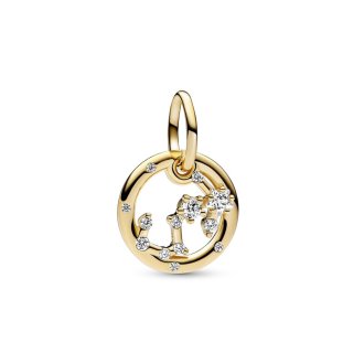 Scorpio zodiac 14k gold-plated dangle with clear cubic zirconia