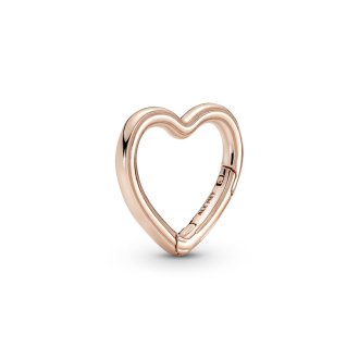 Heart 14k rose gold-plated openable link