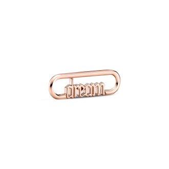 Dream script 14k rose gold-plated word link