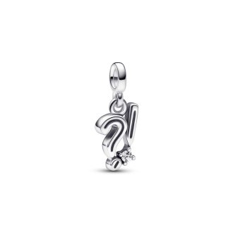 ?!  sterling silver mini dangle with clear cubic zirconia