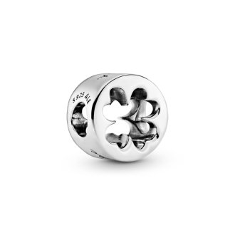 Openwork clover silver charm