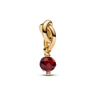 14k Gold-plated dangle with salsa red crystal