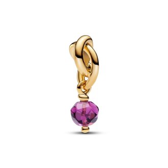 14k Gold-plated dangle with sweet grape purple crystal