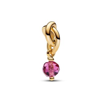 14k Gold-plated dangle with phlox pink crystal