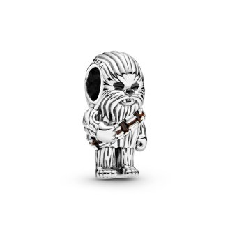 Star Wars Chewbacca sterling silver charm with brown and black enamel