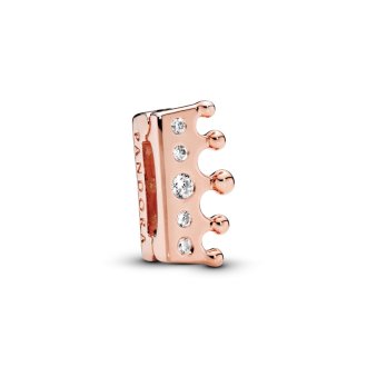 PANDORA Reflexions crown clip charm in PANDORA Rose