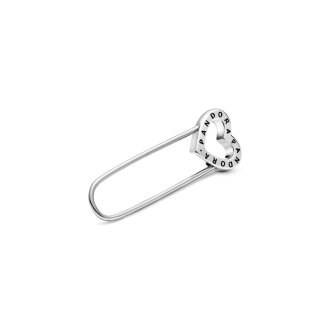 Sterling silver and stainless steel pin brooch