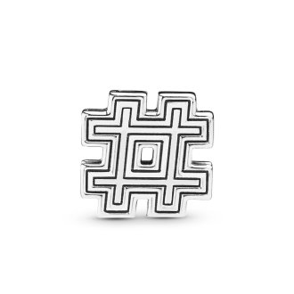 Pandora Reflexions hashtag silver clip charm