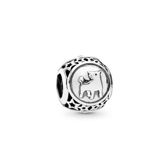 Taurus star sign silver charm