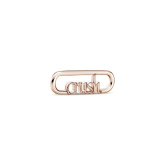 Crush script 14k rose gold-plated word link