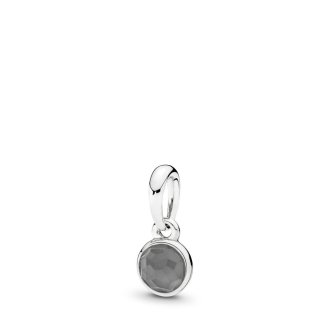 June birthstone silver pendnt with grey moonstone